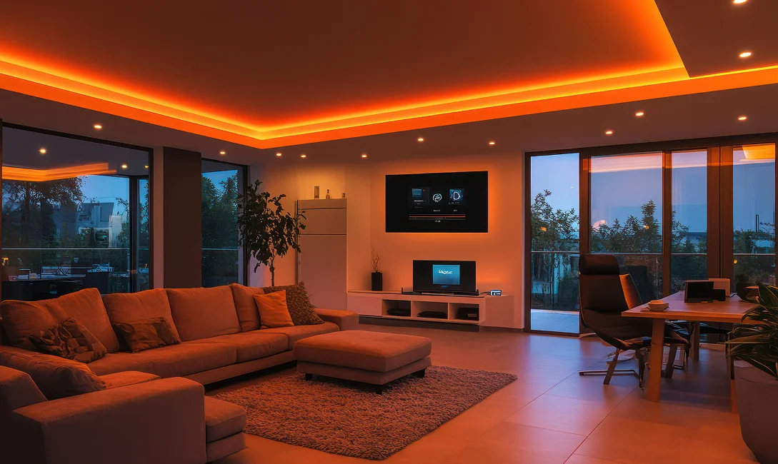 modern-living-room-with-orange-led-cove-lighting-sectional-sofa-city-view-1