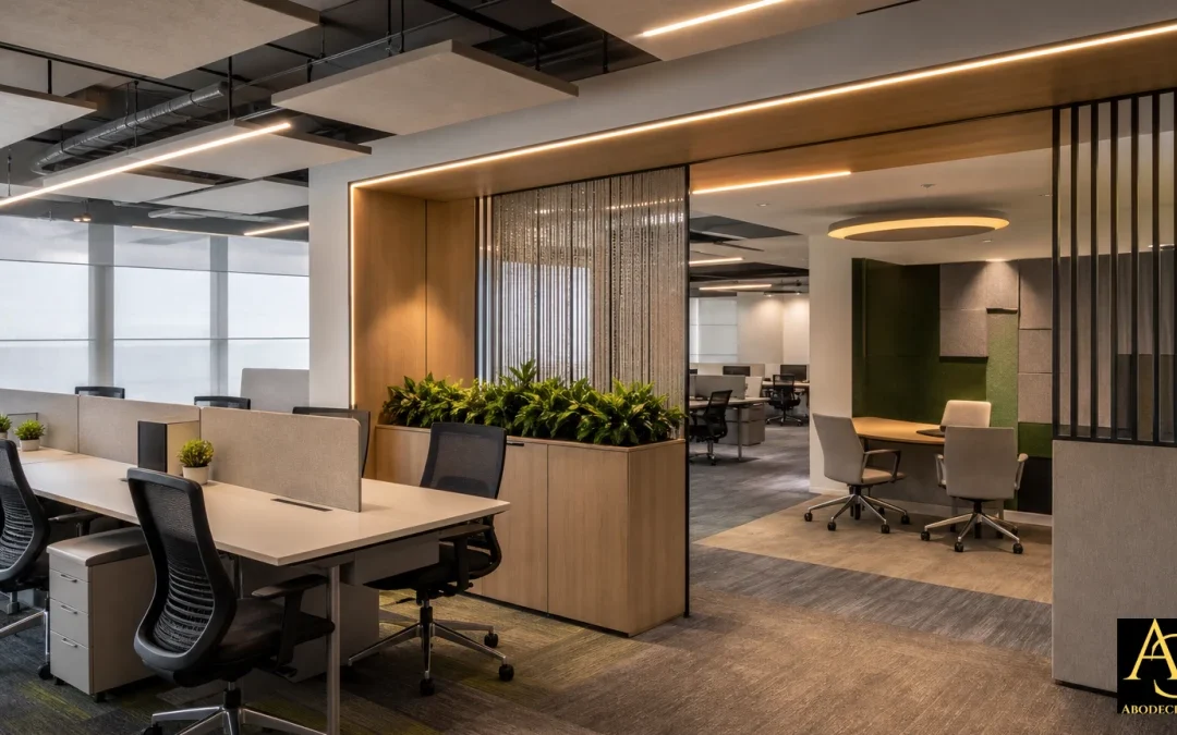 Turnkey Commercial Office Interiors in Greater Noida West: Planning Ergonomics, Acoustics, and Profile Lighting